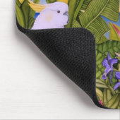 Cockatoo Sulfer-mit Haube Mousepad (Ecke)