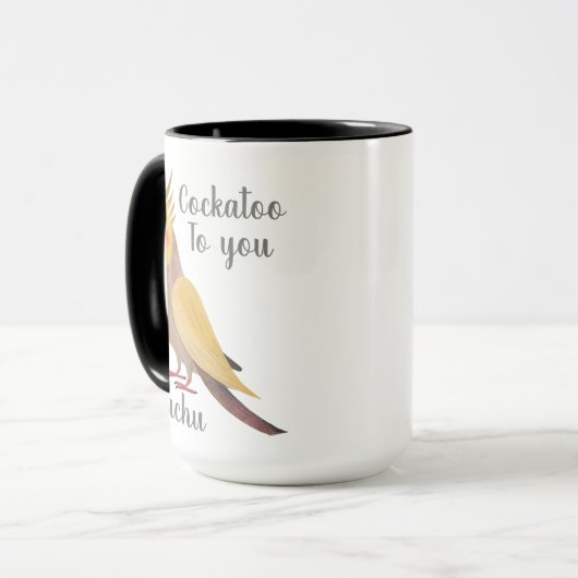 Cockatoo-Tasse personalisiert Tasse (Vorderseite Links)