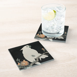 Cockatoo und Granatapfel, schöne Kunst von Ohara K Glasuntersetzer