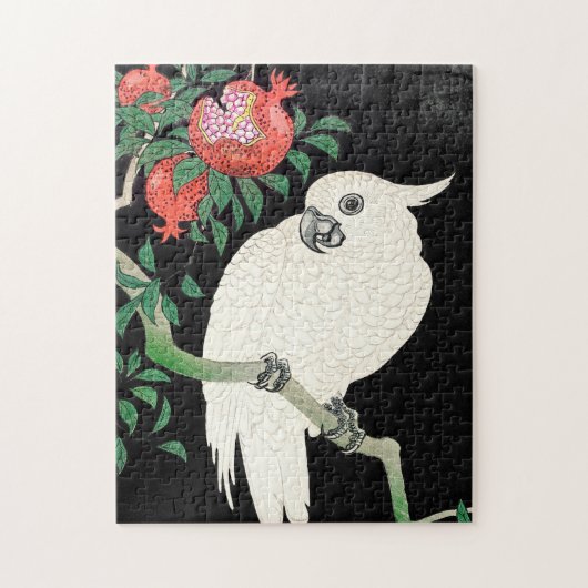 Cockatoo und Pomegranate - Ohara Koson - Puzzle (Vertikal)