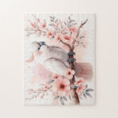 Cockatoo und rosa Blume Puzzle (Vertikal)