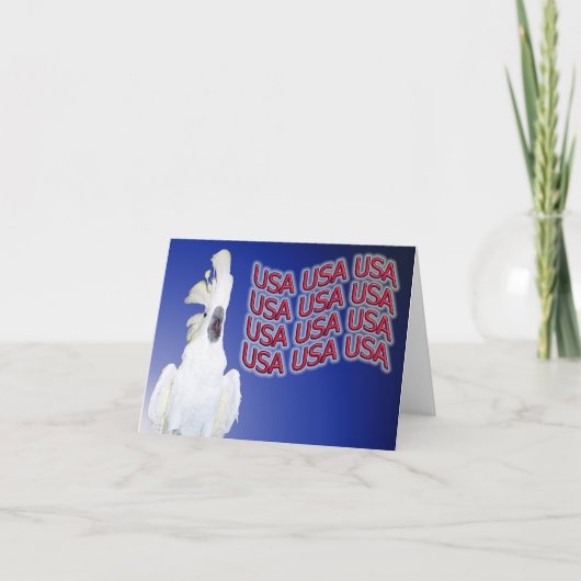 Cockatoo USA Small Note Card Karte (Vorderseite)
