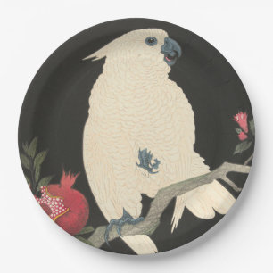 Cockatoo Vintage Japanische Kunst Papier Teller