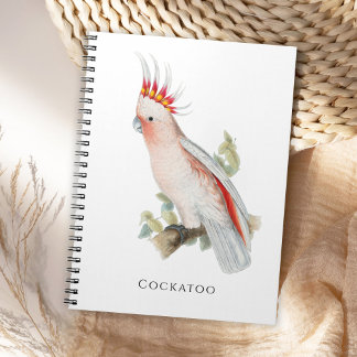 Cockatoo Vintager Vogelparrot Kunst Notizblock