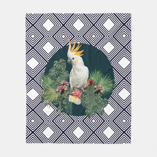 Cockatoo-Vogel fesseln Fleecedecke (Vorderseite)
