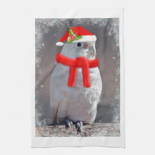 Cockatoo Weihnachtsküche Handtuch (Vertikal)