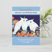 Cockatoos Kindergeburtstag Party Einladung (Stehend Vorderseite)