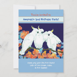 Cockatoos Kindergeburtstag Party Einladung
