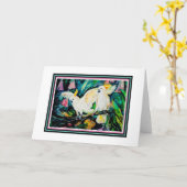 Cockatoos-leere Gruß-Karte Karte (Gelbe Blume)