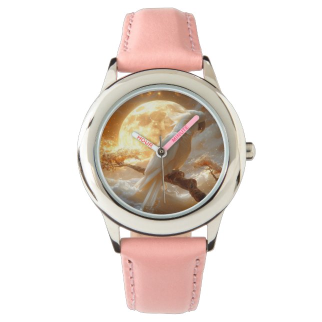 Cockatop Parrot Fantasy Dreamscape Armbanduhr (Vorderseite)