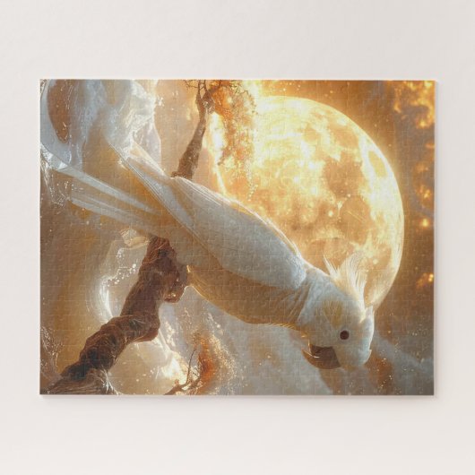 Cockatop Parrot Fantasy Dreamscape Puzzle (Horizontal)