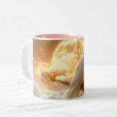 Cockatop Parrot Fantasy Dreamscape Zweifarbige Tasse (Vorderseite Links)