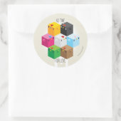 Cockblock ohne Zeitaufkleber Runder Aufkleber (Tasche)