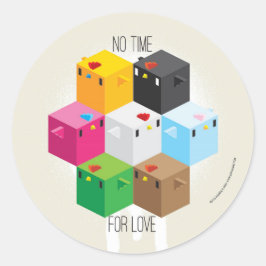 Cockblock ohne Zeitaufkleber Runder Aufkleber