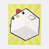 Cockblock umfassender niedlicher Huhnwürfel Fleecedecke (Vorderseite)