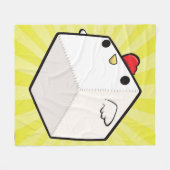 Cockblock umfassender niedlicher Huhnwürfel Fleecedecke (Vorderseite (Horizontal))