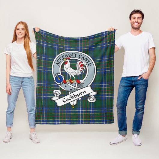 Cockburn Ancient Clan Abzeichen Tartan Kariert Fleecedecke (Beispiel)