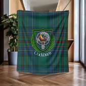 Cockburn Scottish Clan Tartan Crest Fleecedecke