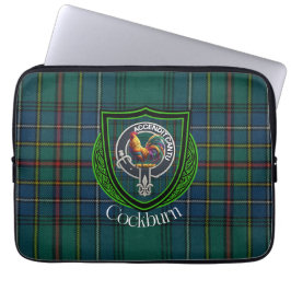 Cockburn Scottish Clan Tartan & Crest Laptopschutzhülle