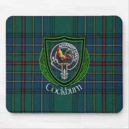 Cockburn Scottish Clan Tartan & Crest Mousepad