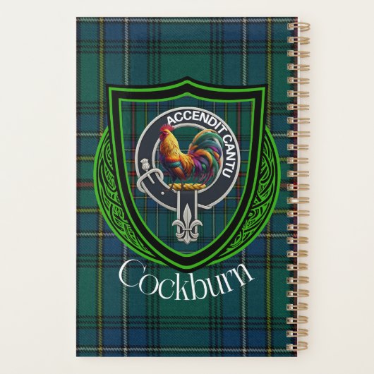 Cockburn Scottish Clan Tartan & Crest Planer (Rückseite)
