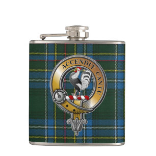 Cockburn Tartan & Abzeichen Flachmann