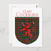 Cockburn Tartan Scottish Kariert Lion Rampant Postkarte (Vorne/Hinten)