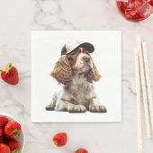 Cocker Baseball Serviette (Beispiel)