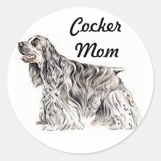 Cocker-Mama, American Cocker Spanisch Sticker (Vorderseite)