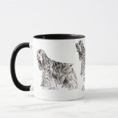 Cocker-Mutter, American Cocker Spaniel Keramikbech Tasse (Links)