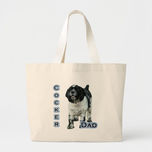 Cocker(parti) Vater 4 Jumbo Stoffbeutel (Vorne)