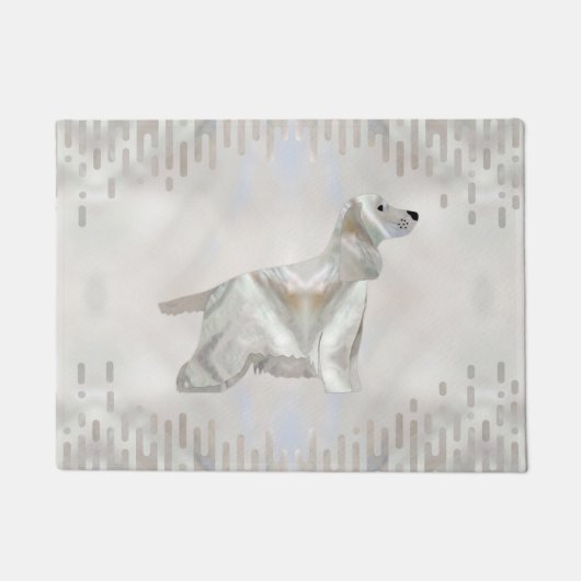 Cocker-Perle-Silhouette Fußmatte (Vorderseite)