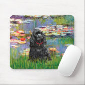 Cocker (schwarz) - Lilien 2 Mousepad (Mit Mouse)