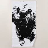 Cocker Sketch –   Bold Dog, Big Splash Strandtuch (Vorderseite)