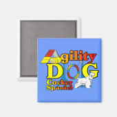 Cocker Spanel Agility Geschenke Magnet (Vorderseite/Rückseite)