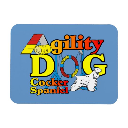 Cocker Spanel Agility Magnet (Horizontal)
