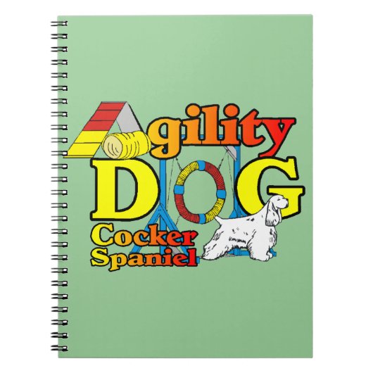 Cocker Spanel Agility Notizblock (Vorderseite)