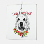 Cocker Spanel Bah Humbug Keramikornament (Links)
