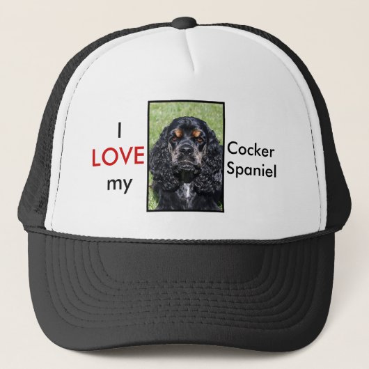 Cocker Spanel Ball Cap Truckerkappe (Vorderseite)
