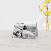 Cocker Spanel Birthday Karte (Gelbe Blume)