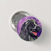 Cocker Spanel Blue Roan Hund gestrichen Button (Vorne & Hinten)