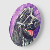 Cocker Spanel Blue Roan Hund gestrichen Große Wanduhr (Winkel)