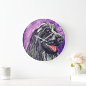 Cocker Spanel Blue Roan Hund gestrichen Große Wanduhr (Zuhause)