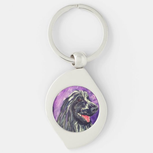 Cocker Spanel Blue Roan Hund gestrichen Schlüsselanhänger (Vorderseite)