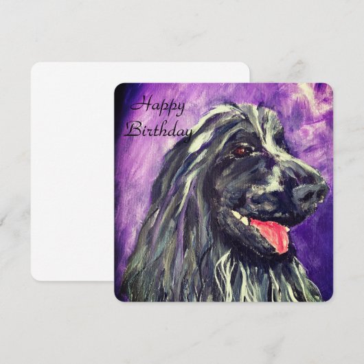 Cocker Spanel Blue Roan Hund zum Geburtstag bemalt (Vorne/Hinten)