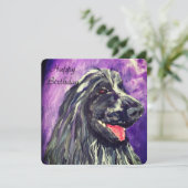 Cocker Spanel Blue Roan Hund zum Geburtstag bemalt (Stehend Vorderseite)