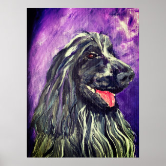 Cocker Spanel Blue Roan Painted Poster