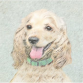 Cocker Spanel Buff Painting - Original Dog Art Aufkleber (Vorderseite)