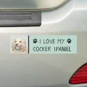Cocker Spanel Buff Painting - Original Dog Art Autoaufkleber (Auf Auto)