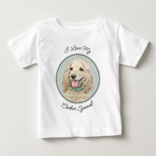 Cocker Spanel Buff Painting - Original Dog Art Baby T-shirt (Vorderseite)